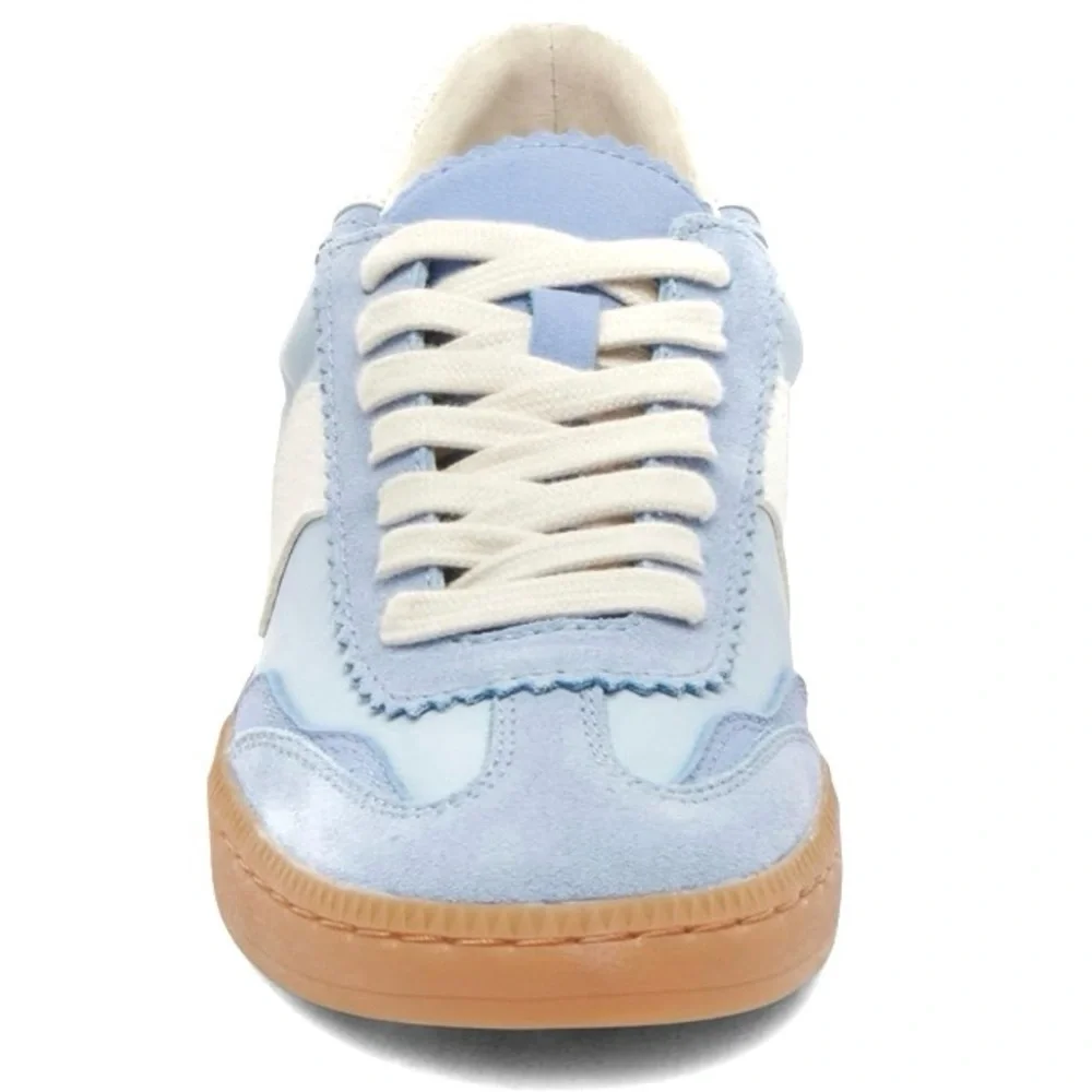 Dolce Vita Notice Women’s Baby Blue Suede Low Top Lace Up Shoes Sneakers Size 8